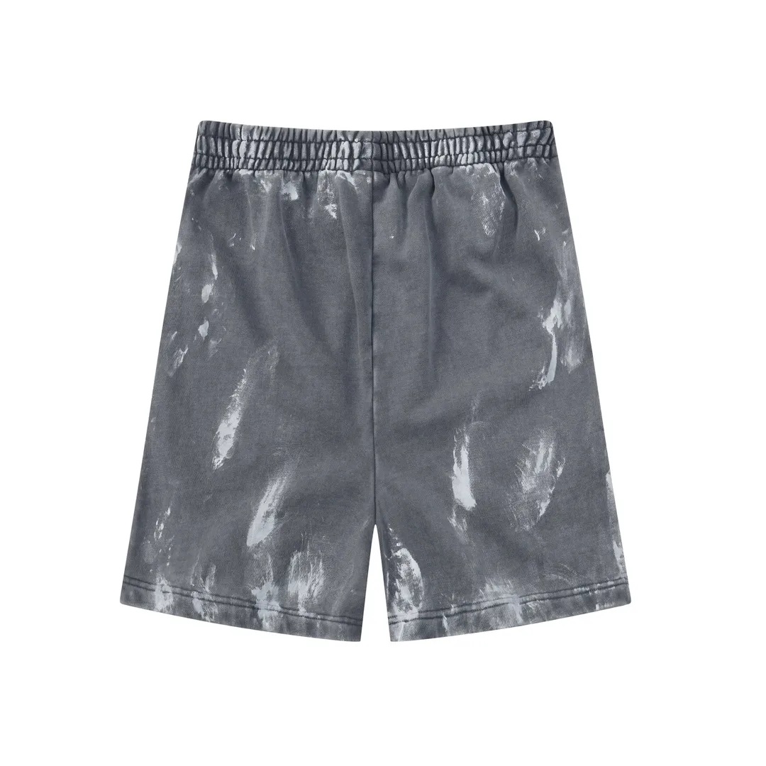 Paint-Splatter Distressed Cotton Shorts D21921254 — view 11
