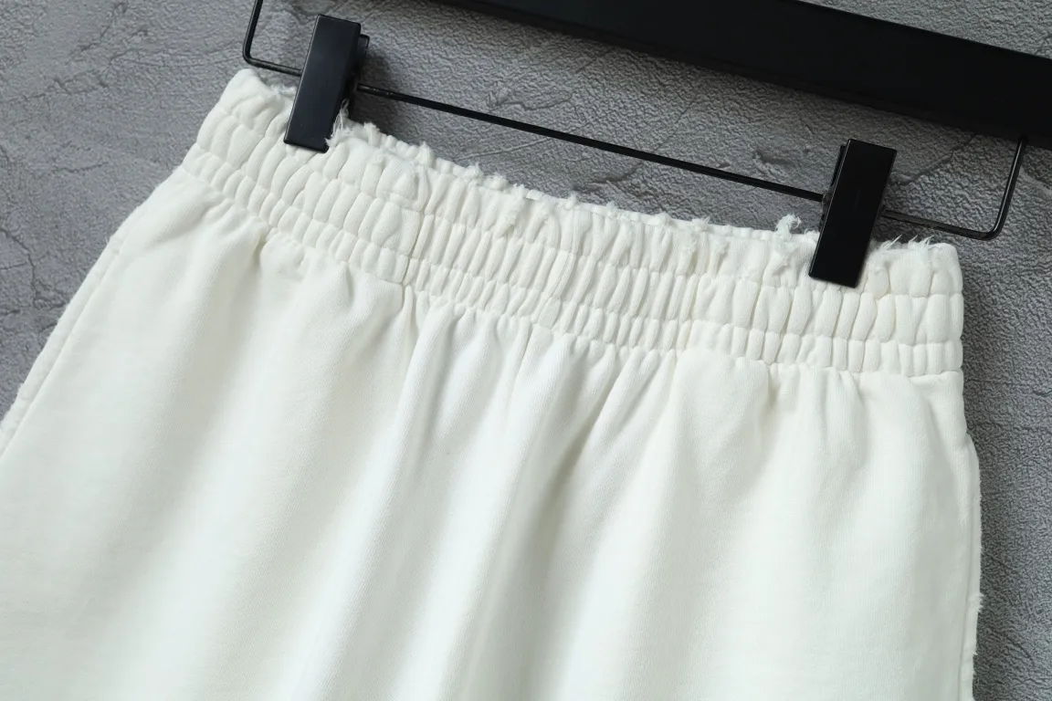 Logo Embroidered Distressed Cotton Shorts D19521304 — view 7