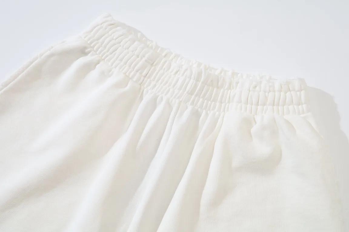 Logo Embroidered Distressed Cotton Shorts D19521304 — view 14