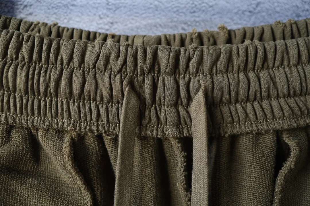 Distressed Logo Print Cotton Shorts D20921295 — view 7