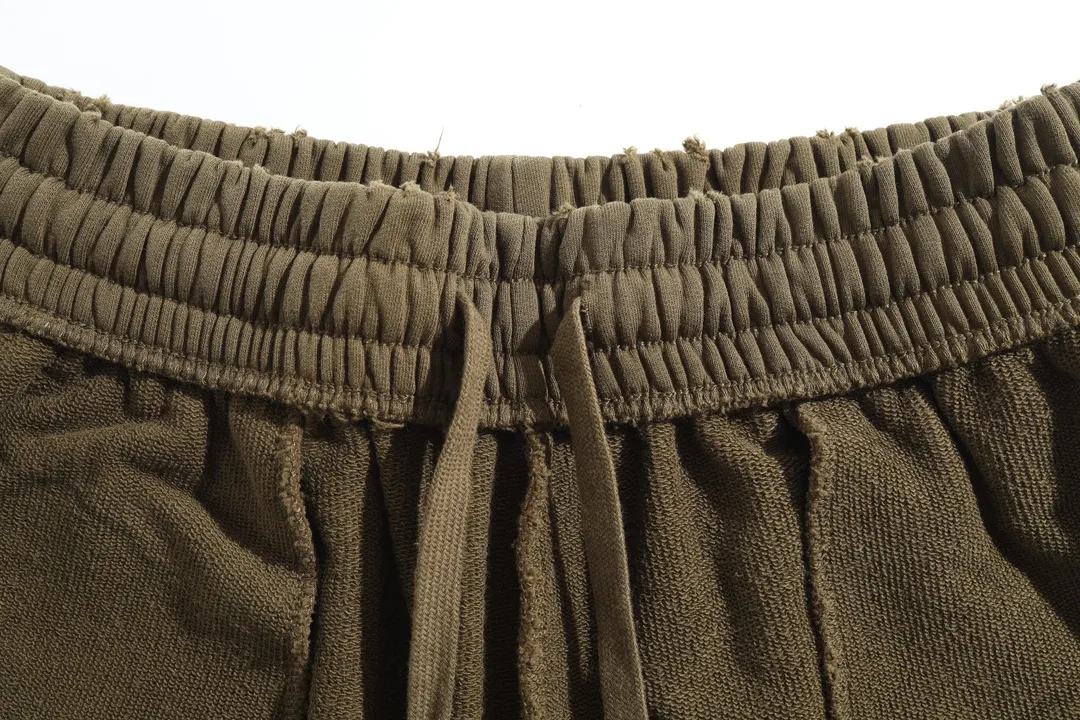 Distressed Logo Print Cotton Shorts D20921295 — view 16