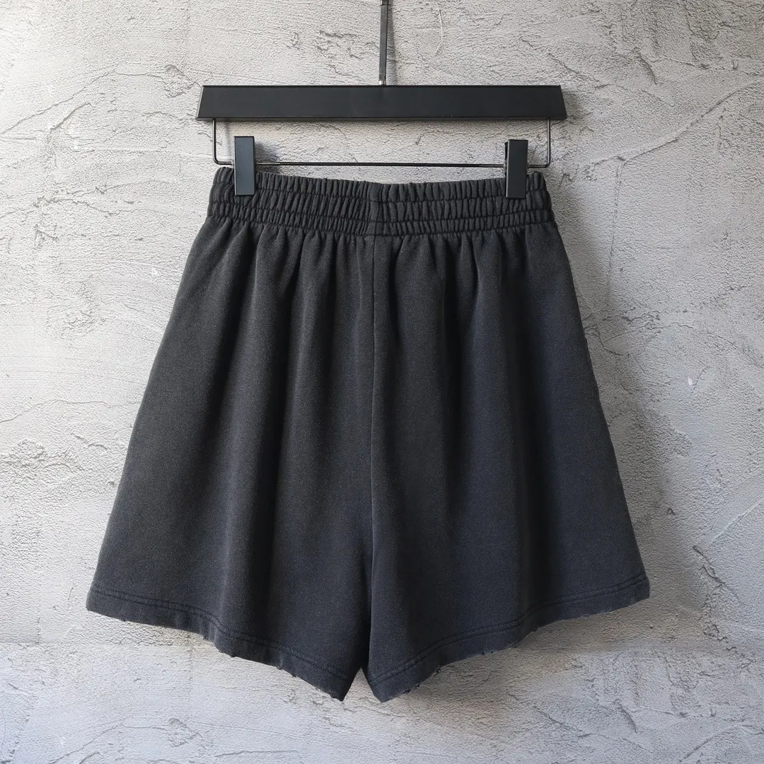 Distressed Logo Print Cotton Shorts D20921295 — view 20