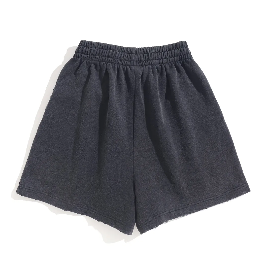 Distressed Logo Print Cotton Shorts D20921295 — view 29