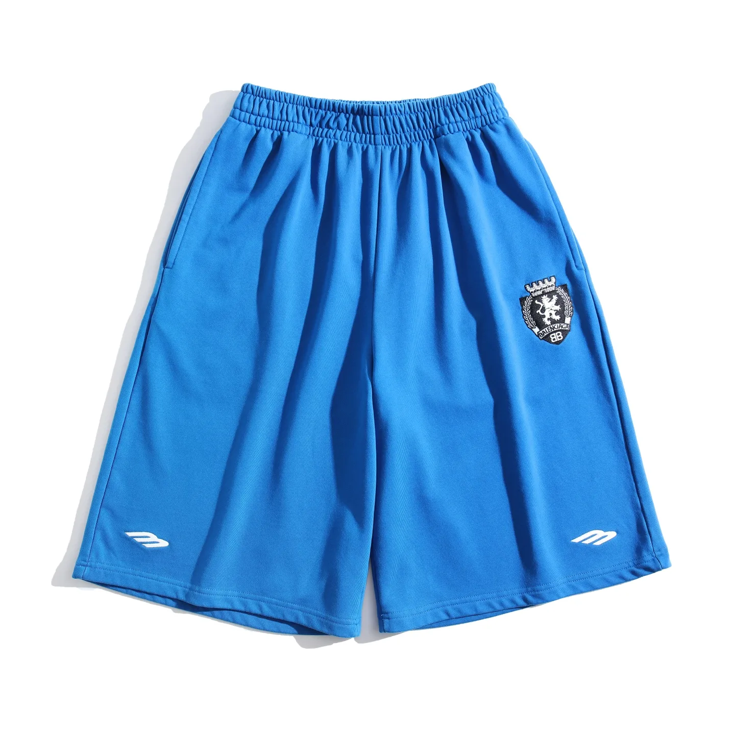 Embroidered Crest Cotton-Jersey Shorts D19921285