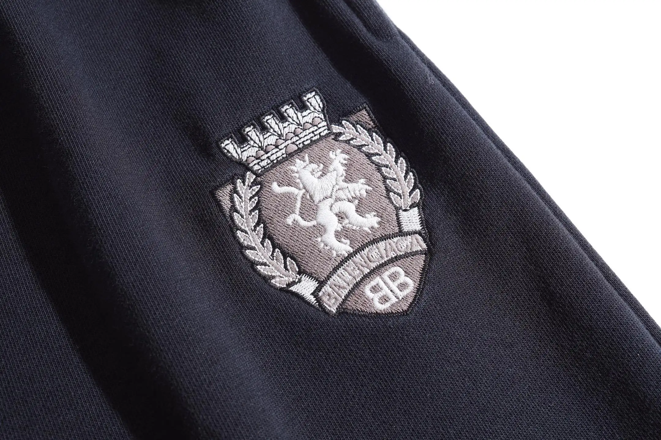 Embroidered Crest Cotton-Jersey Shorts D19921285 — view 30