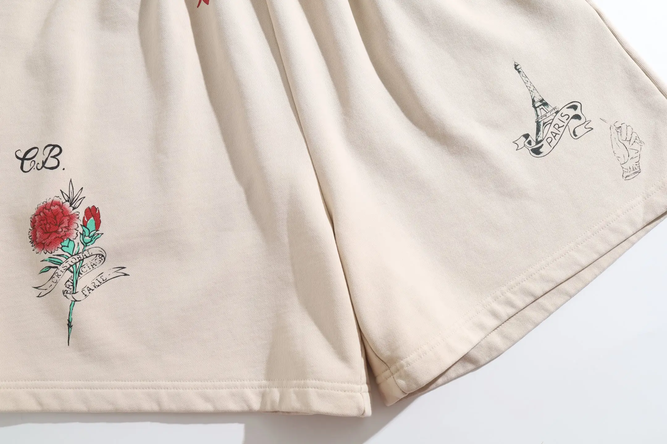 Graffiti Print Cotton Jersey Shorts D21921275 — view 14
