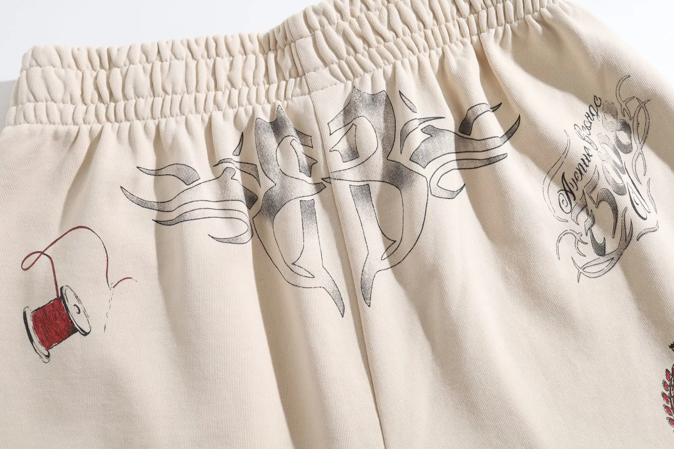 Graffiti Print Cotton Jersey Shorts D21921275 — view 15