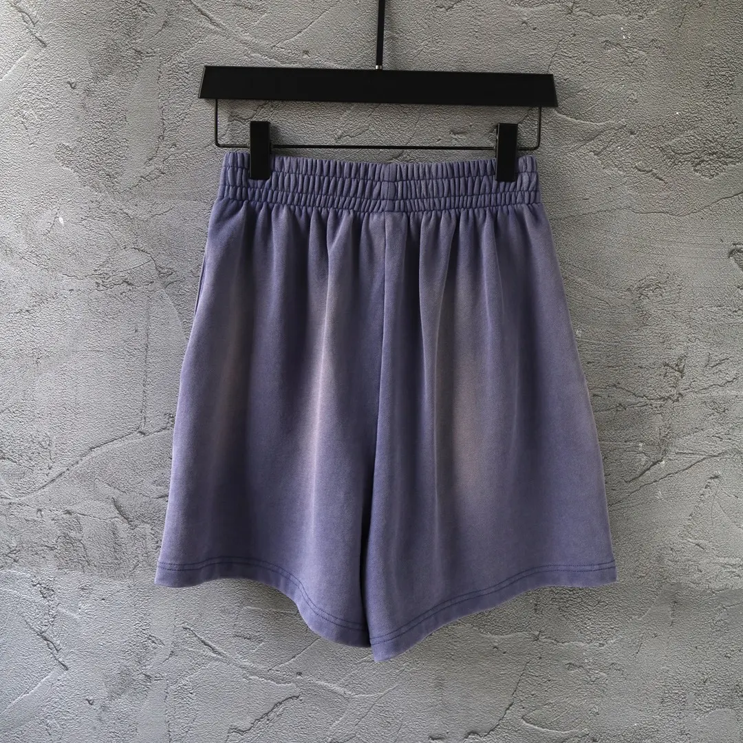 Logo Print Washed Cotton Shorts D19521303 — view 2
