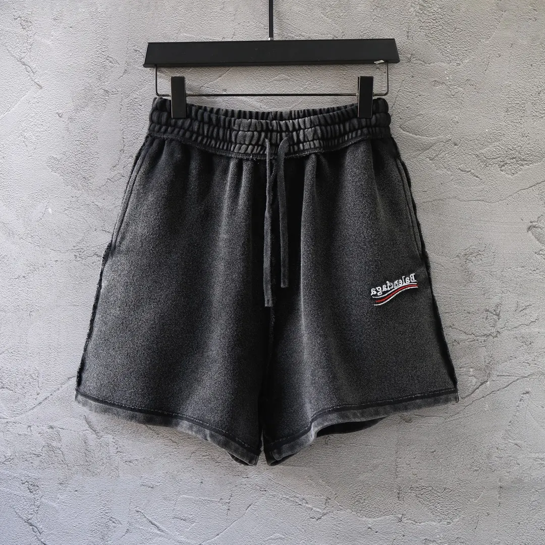 Logo Embroidered Washed Cotton Sweat Shorts D22521315