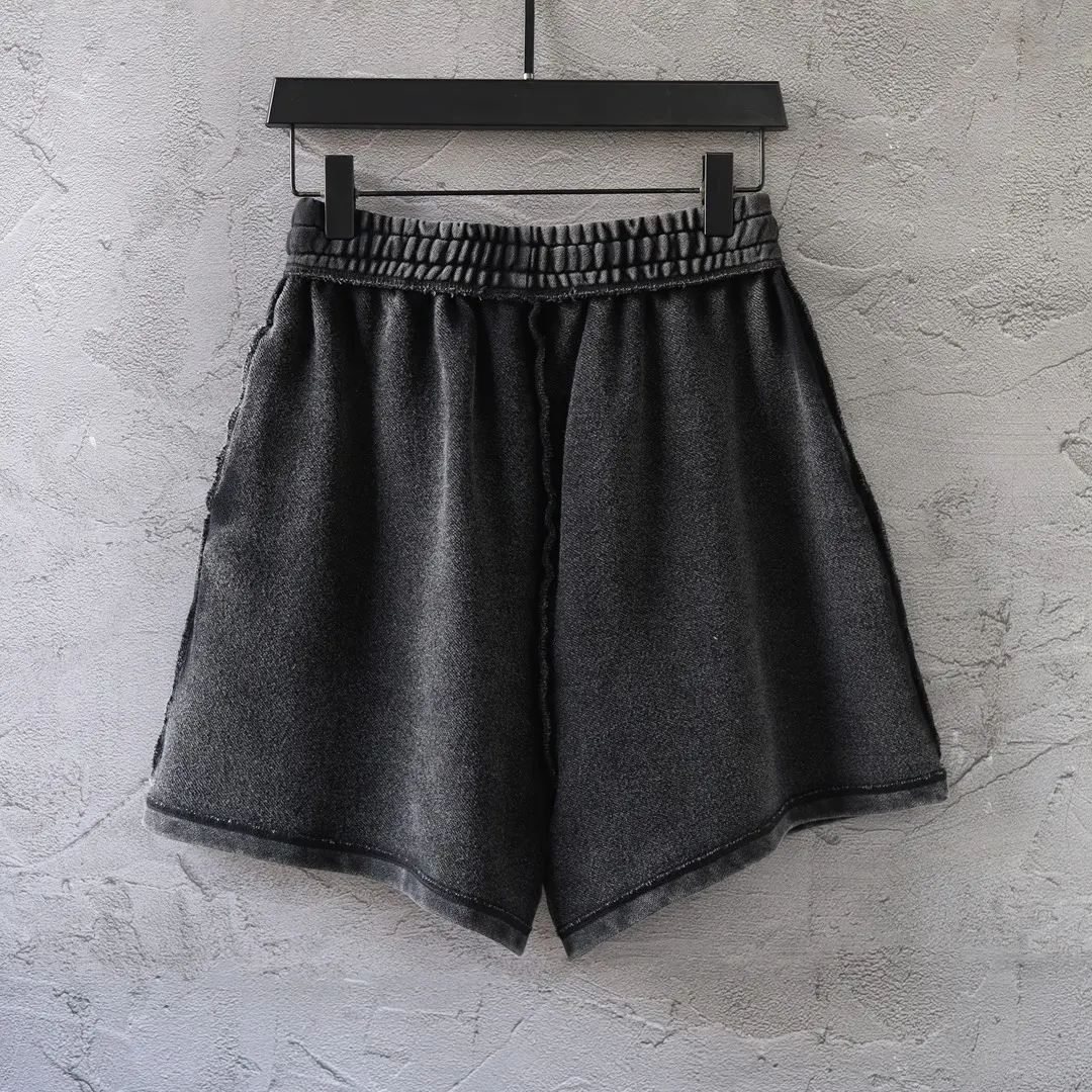 Logo Embroidered Washed Cotton Sweat Shorts D22521315 — view 2
