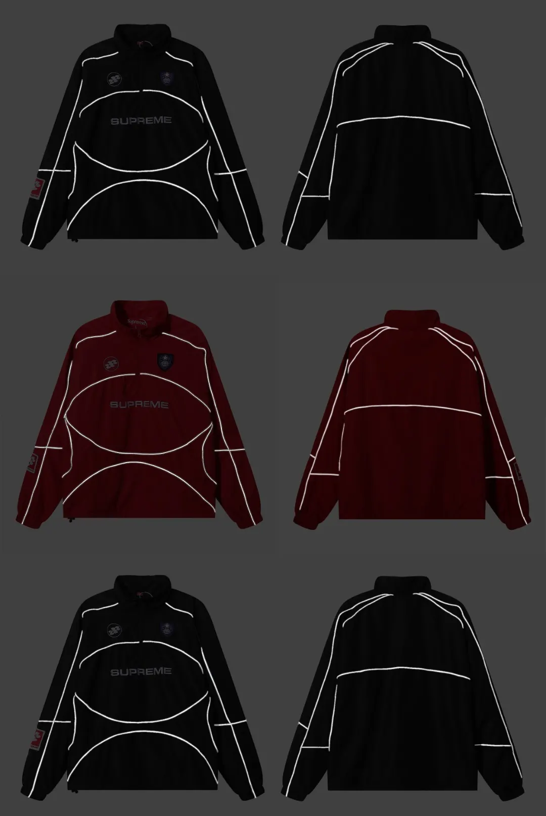 Reflective Embroidered Half-Zip Windbreaker D18011657 — view 9