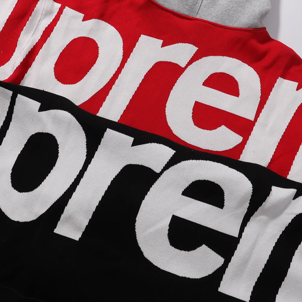 Supreme Big Logo Paneled Knit Hoodie D10515499 — view 8