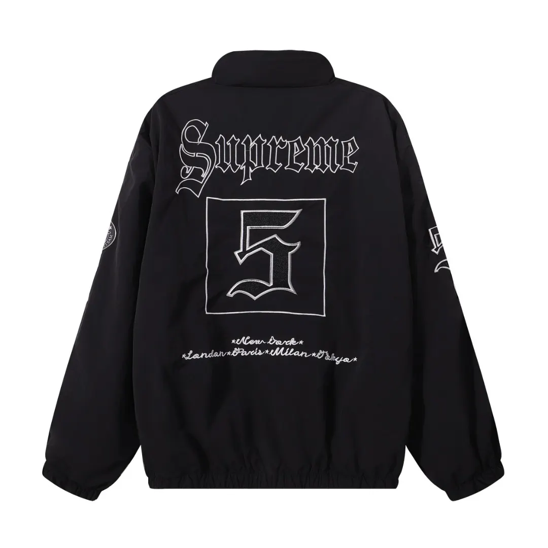 Supreme Logo Embroidered Track Jacket D17011659 — view 3