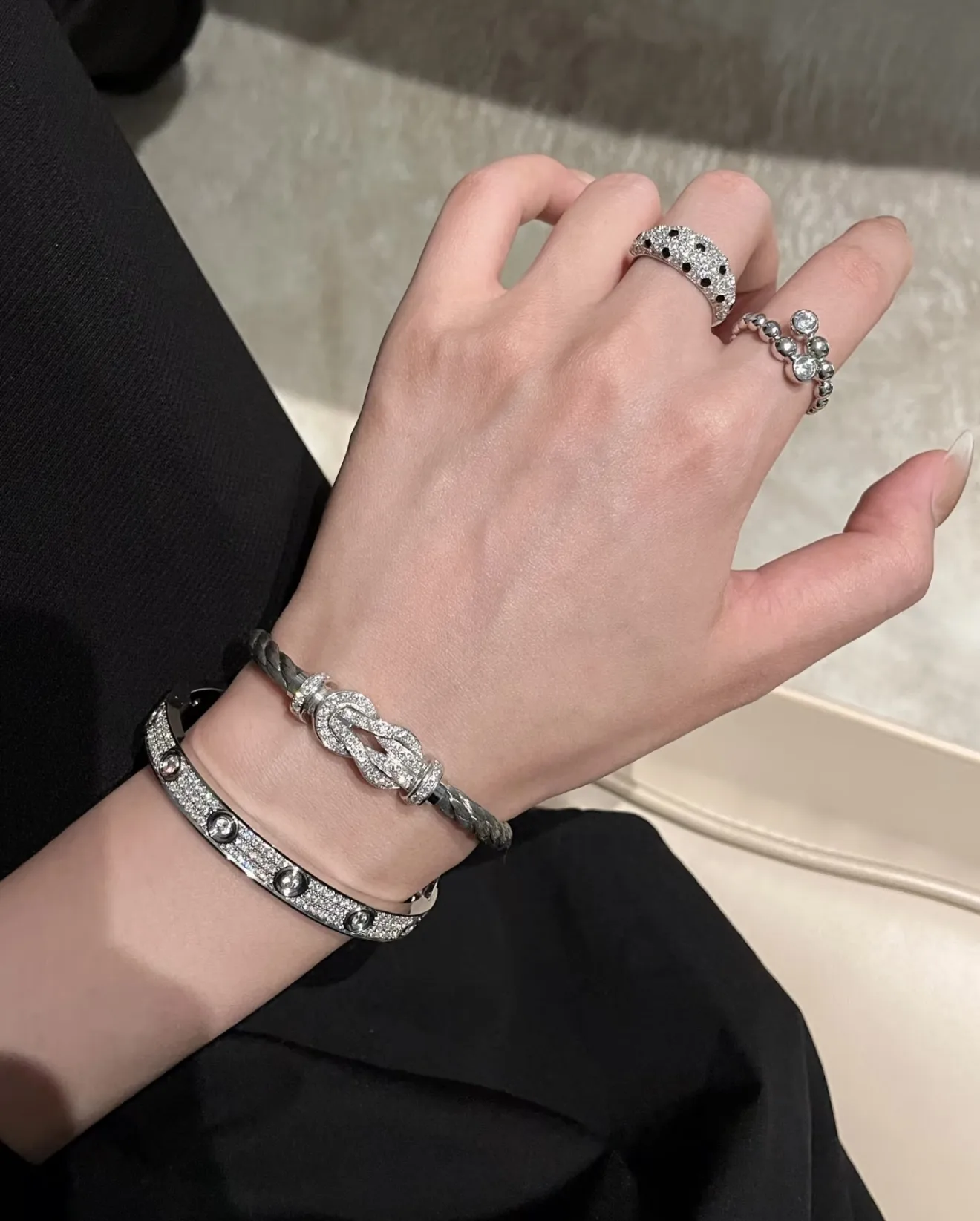 Figure-Eight Knot Cable Bracelet with Crystals D25017109 — view 8