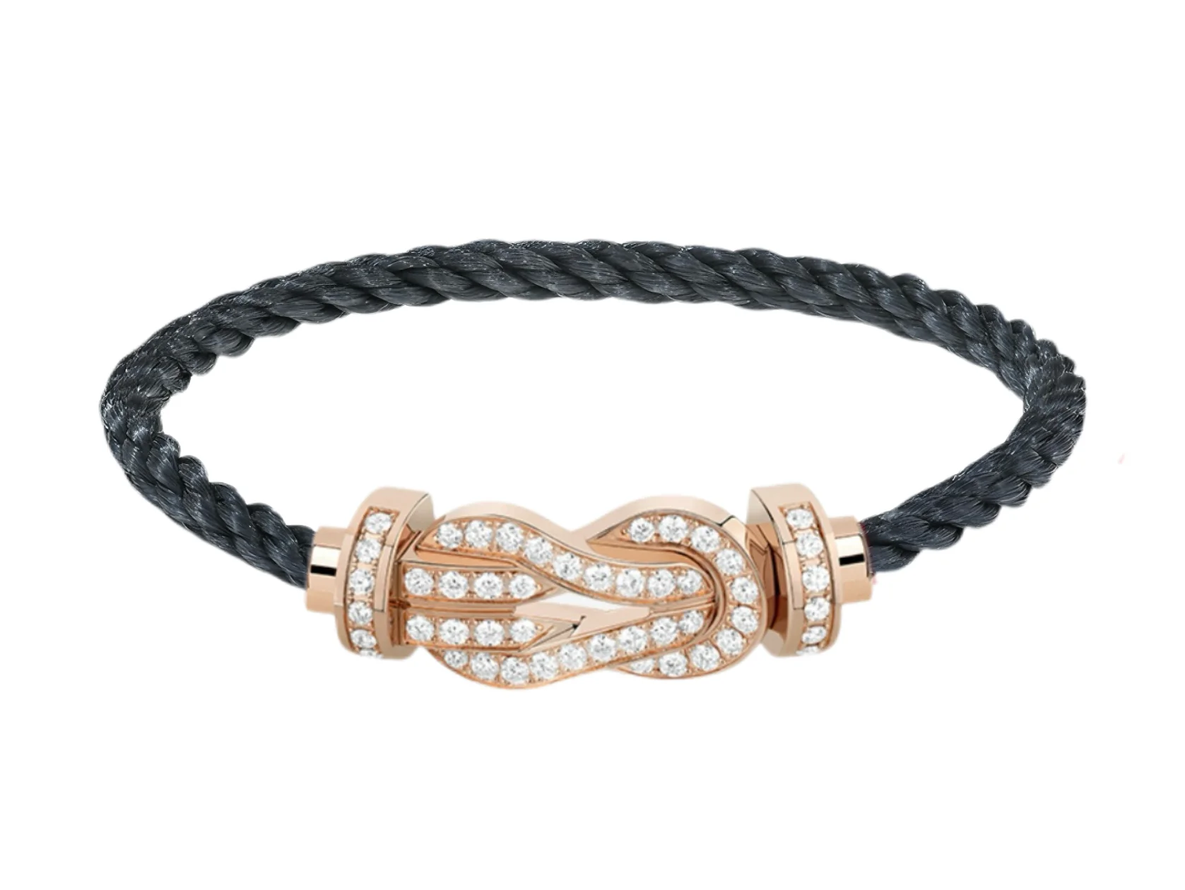 Force 10 Style Diamond-Set 8-Buckle Rope Bracelet D23017111