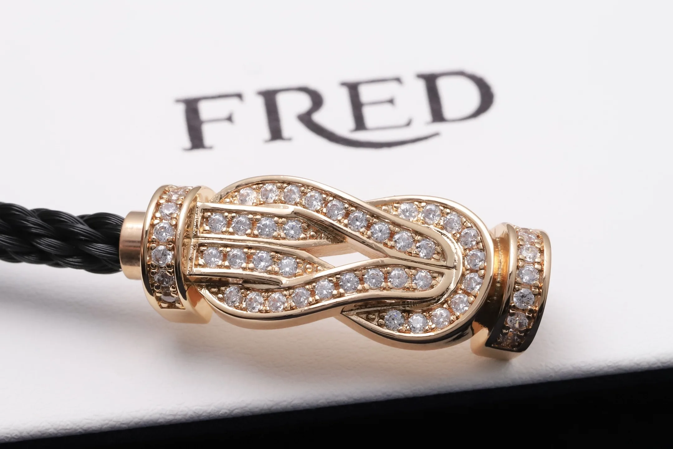 Force 10 Style Diamond-Set 8-Buckle Rope Bracelet D23017111 — view 3