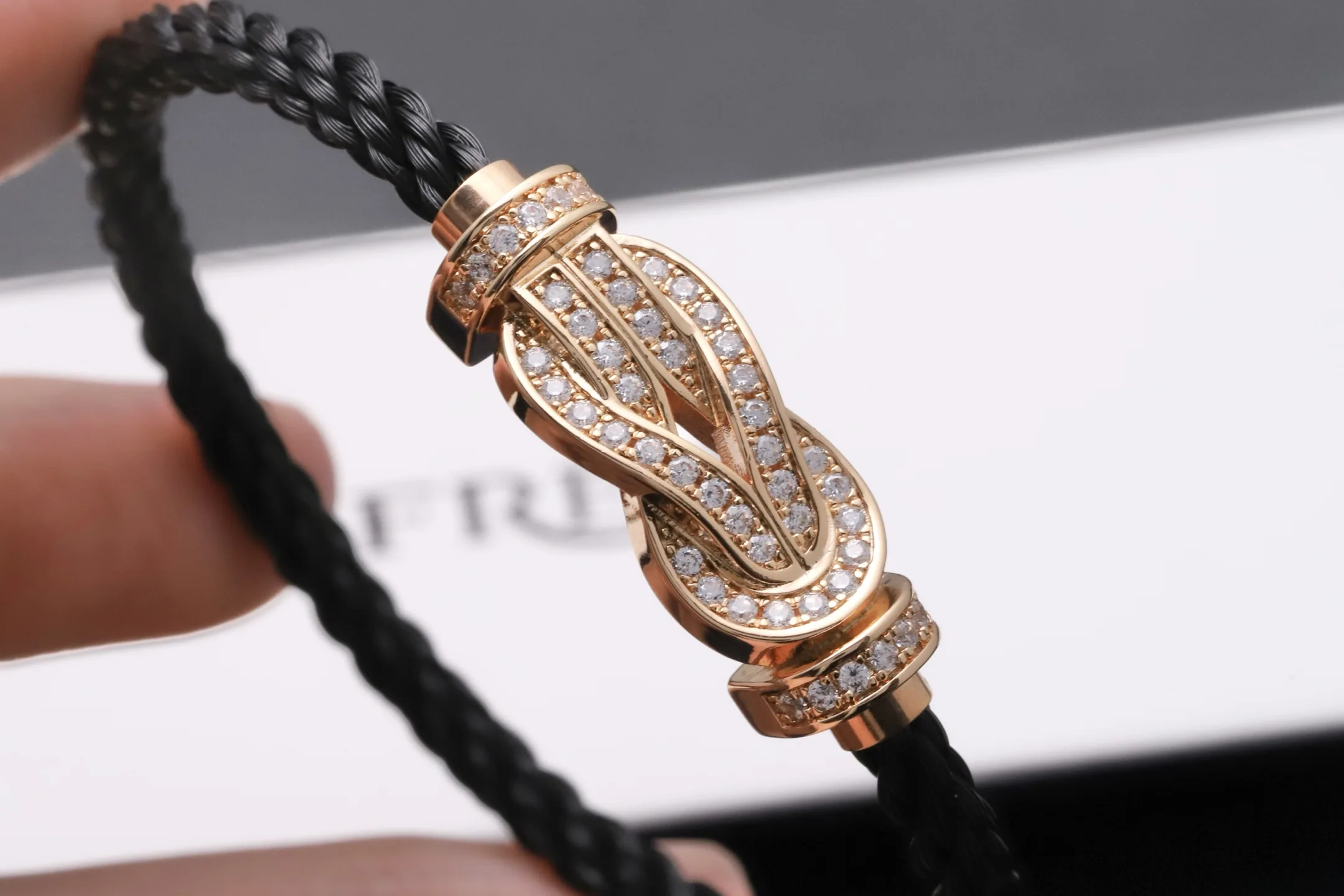 Force 10 Style Diamond-Set 8-Buckle Rope Bracelet D23017111 — view 4