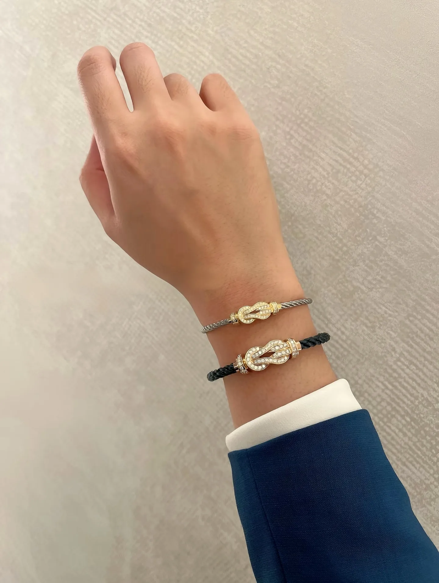 Force 10 Style Diamond-Set 8-Buckle Rope Bracelet D23017111 — view 8