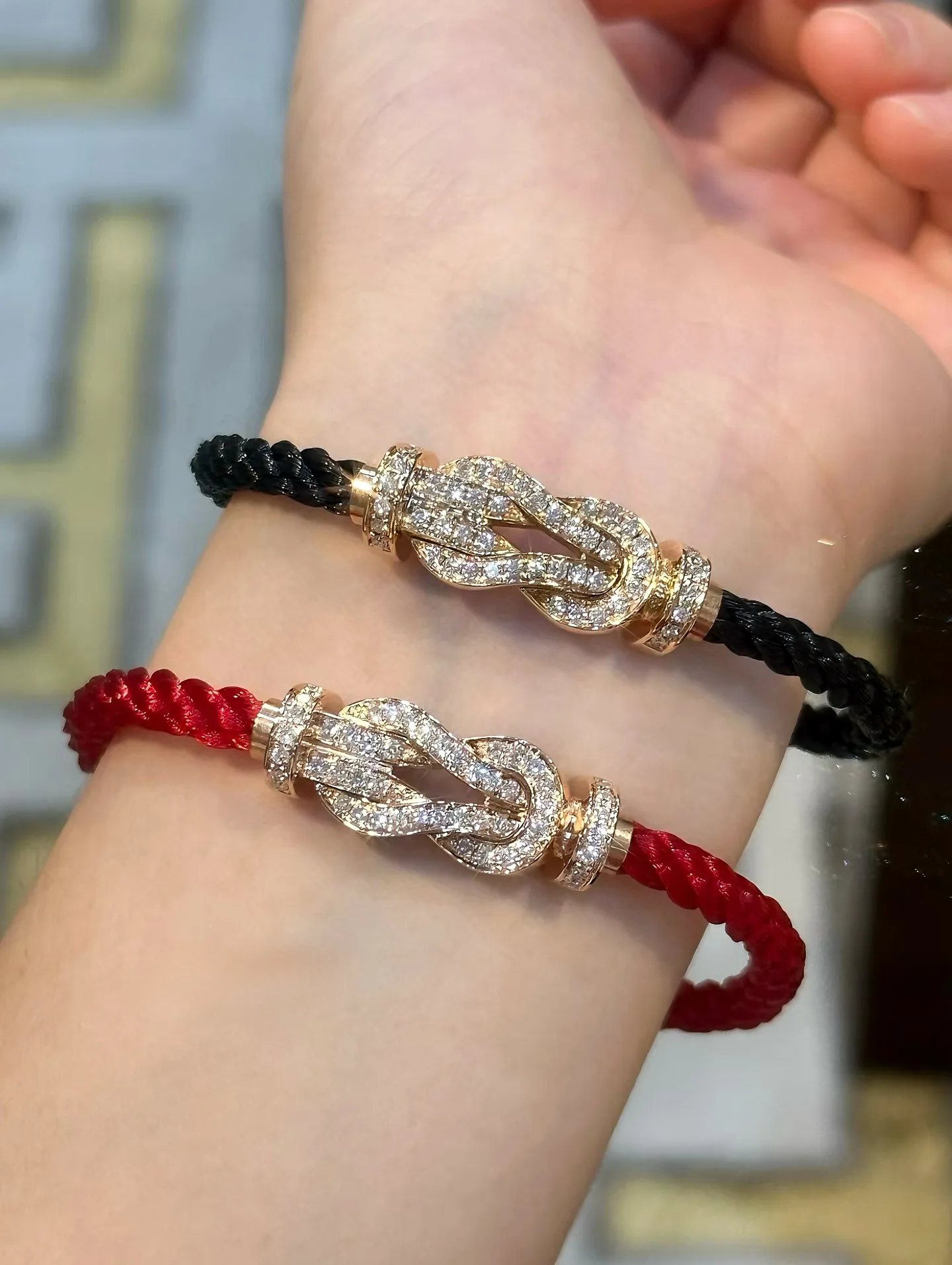 Force 10 Style Diamond-Set 8-Buckle Rope Bracelet D23017111 — view 9
