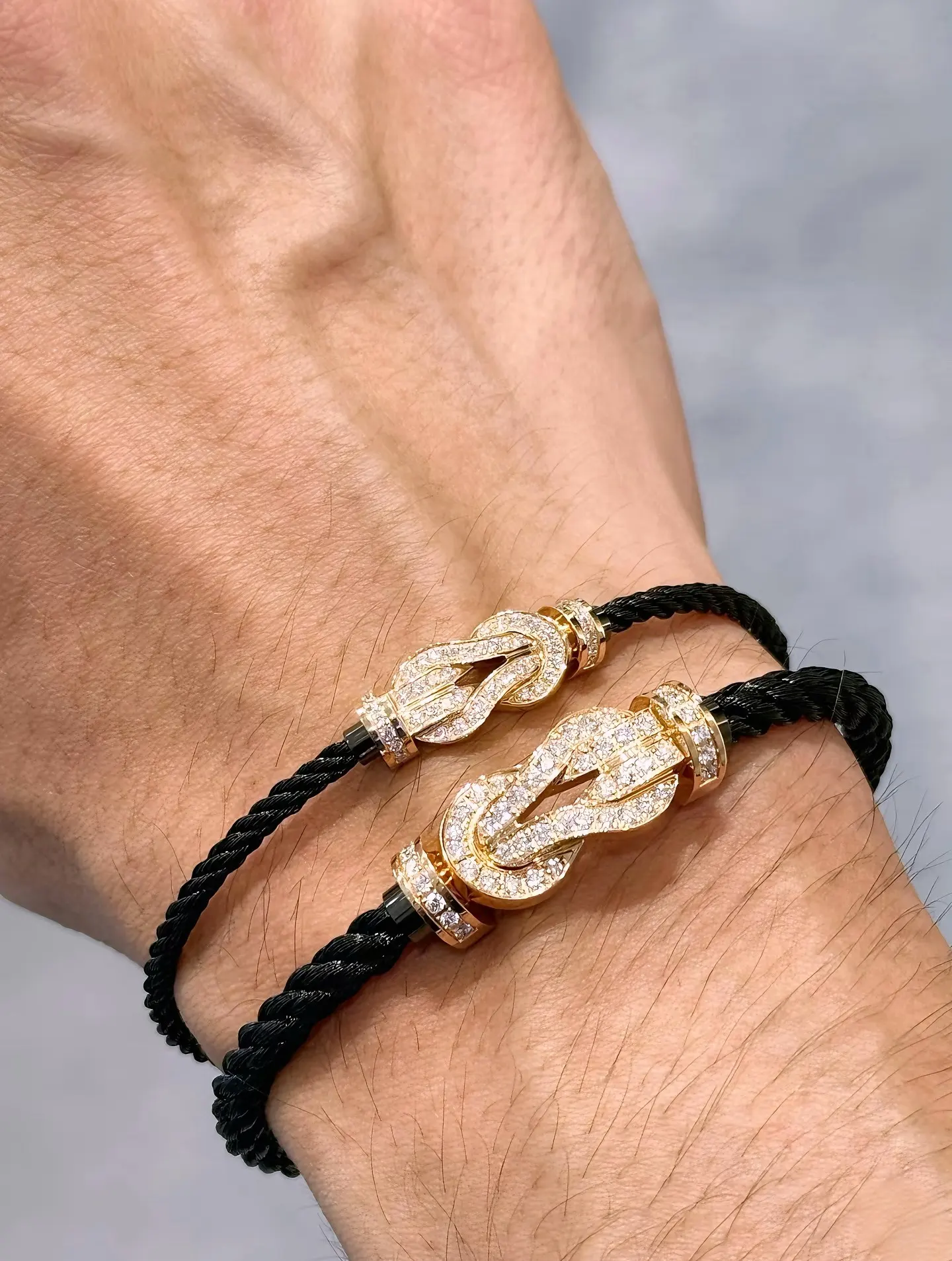 Force 10 Style Diamond-Set 8-Buckle Rope Bracelet D23017111 — view 10