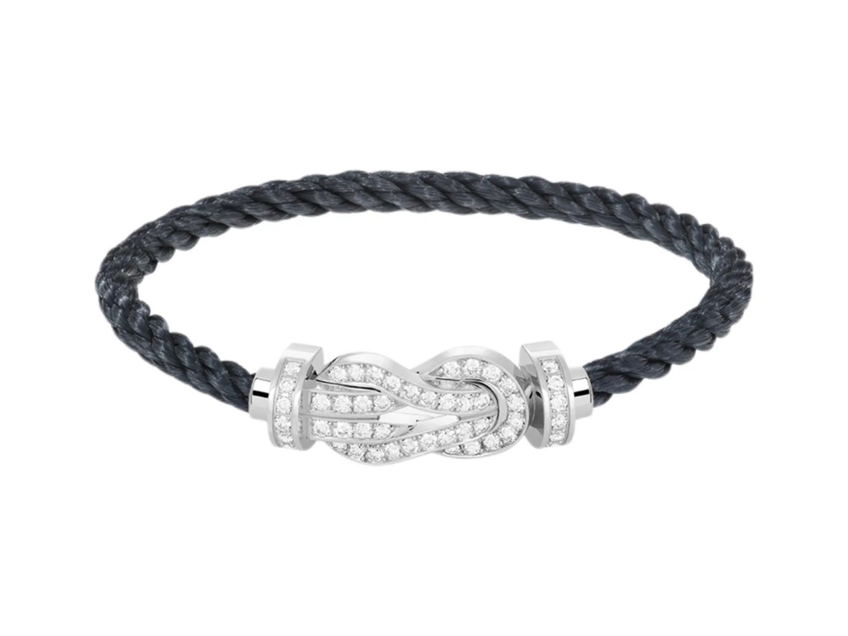 8° Degree Large Pavé Diamond Knot Rope Bracelet D23017112