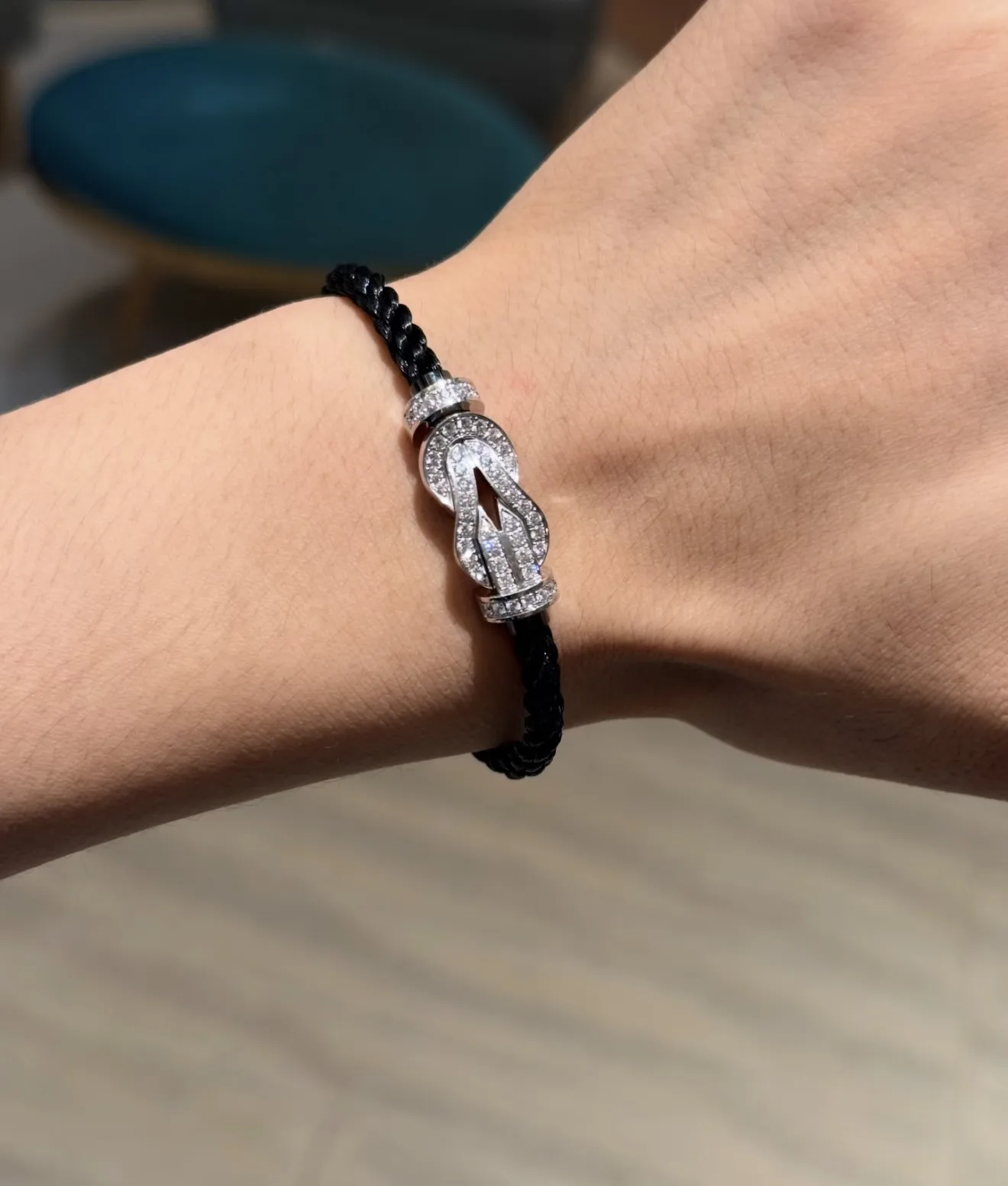 8° Degree Large Pavé Diamond Knot Rope Bracelet D23017112 — view 12