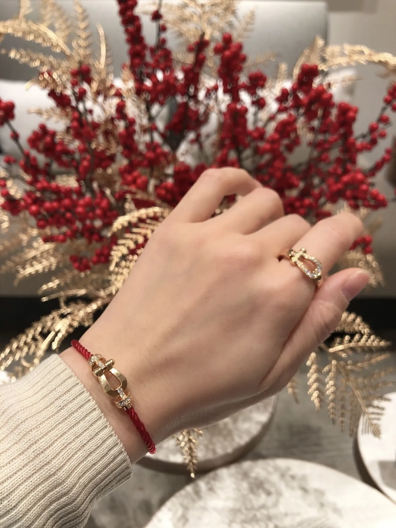 Force 10 Horseshoe Red Cord Bracelet D20017113 — view 9