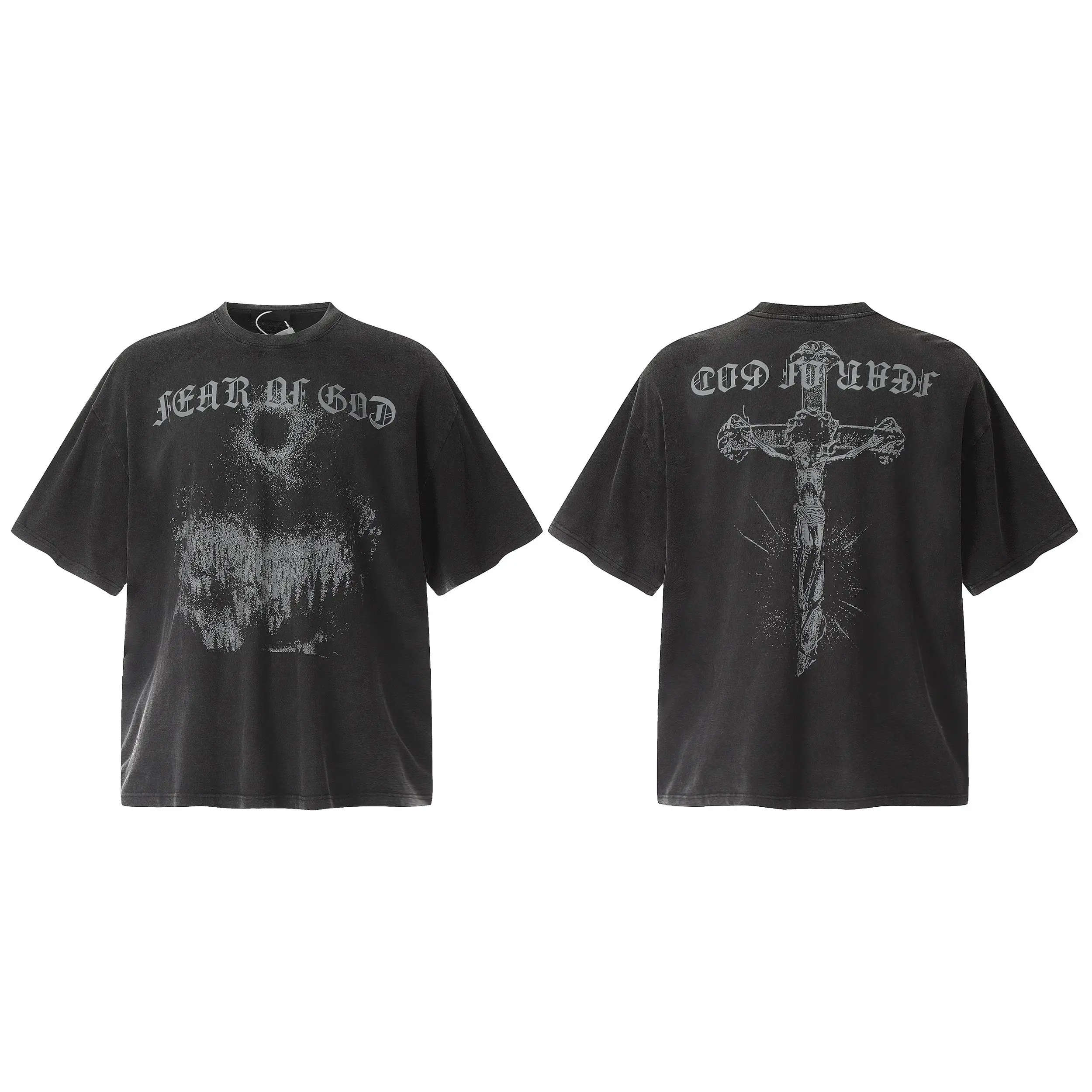 Fear of God Vintage Wash Cross Print T-Shirt D8911528