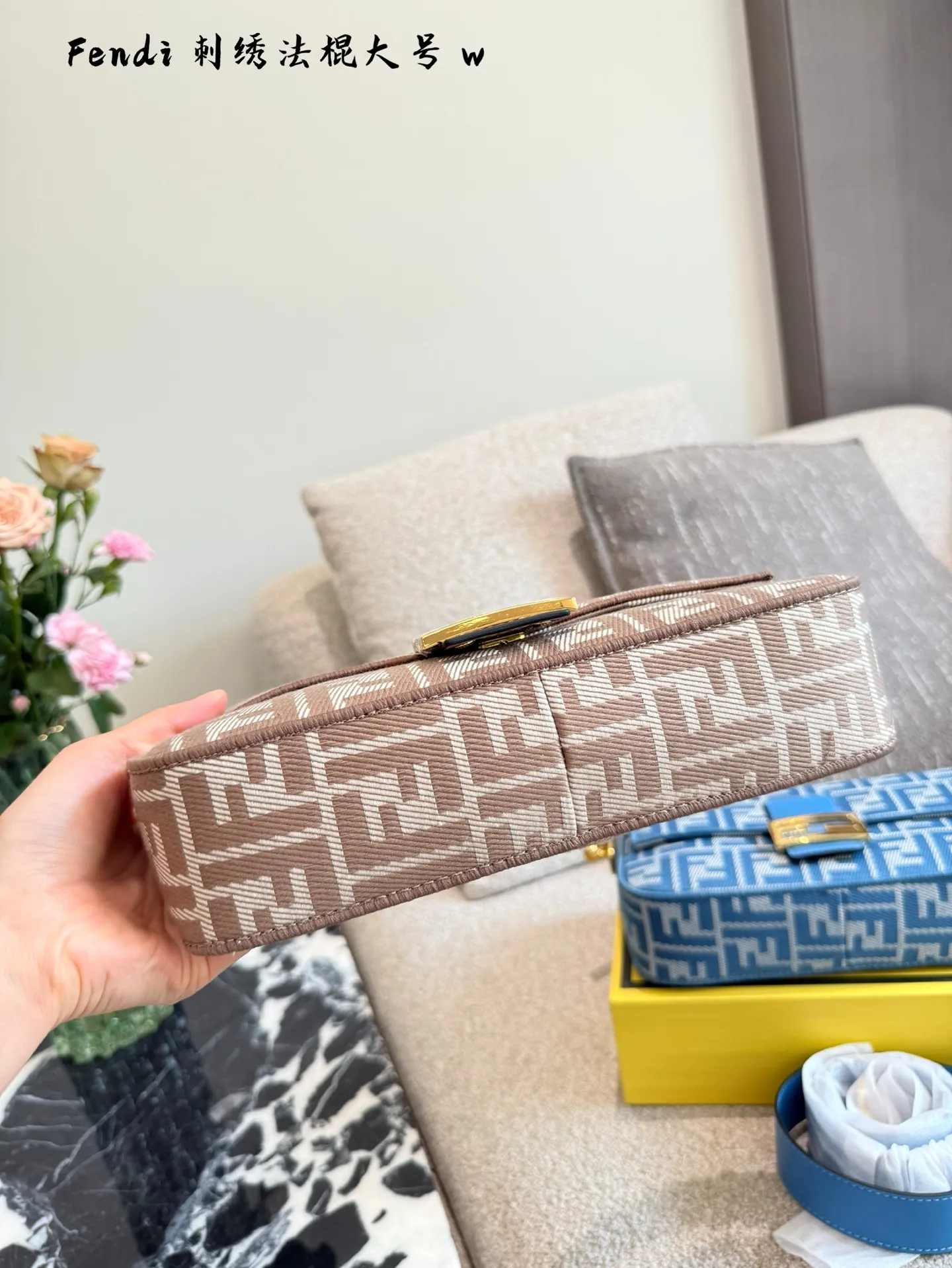 Fendi Baguette Embroidered Shoulder Bag D28518219 — view 6