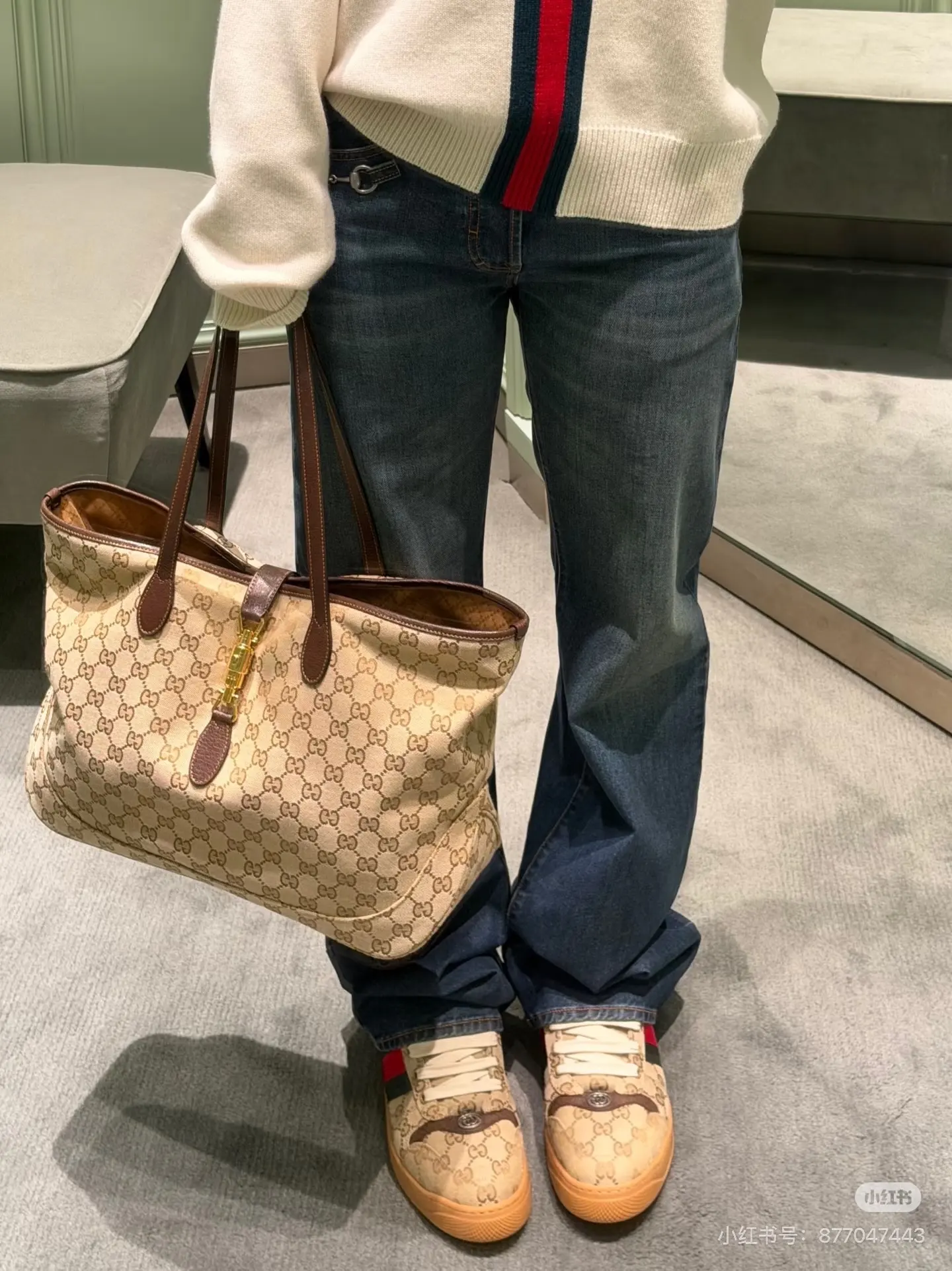 Gucci GG Canvas Jackie 1961 Tote Bag D26018486 — view 3