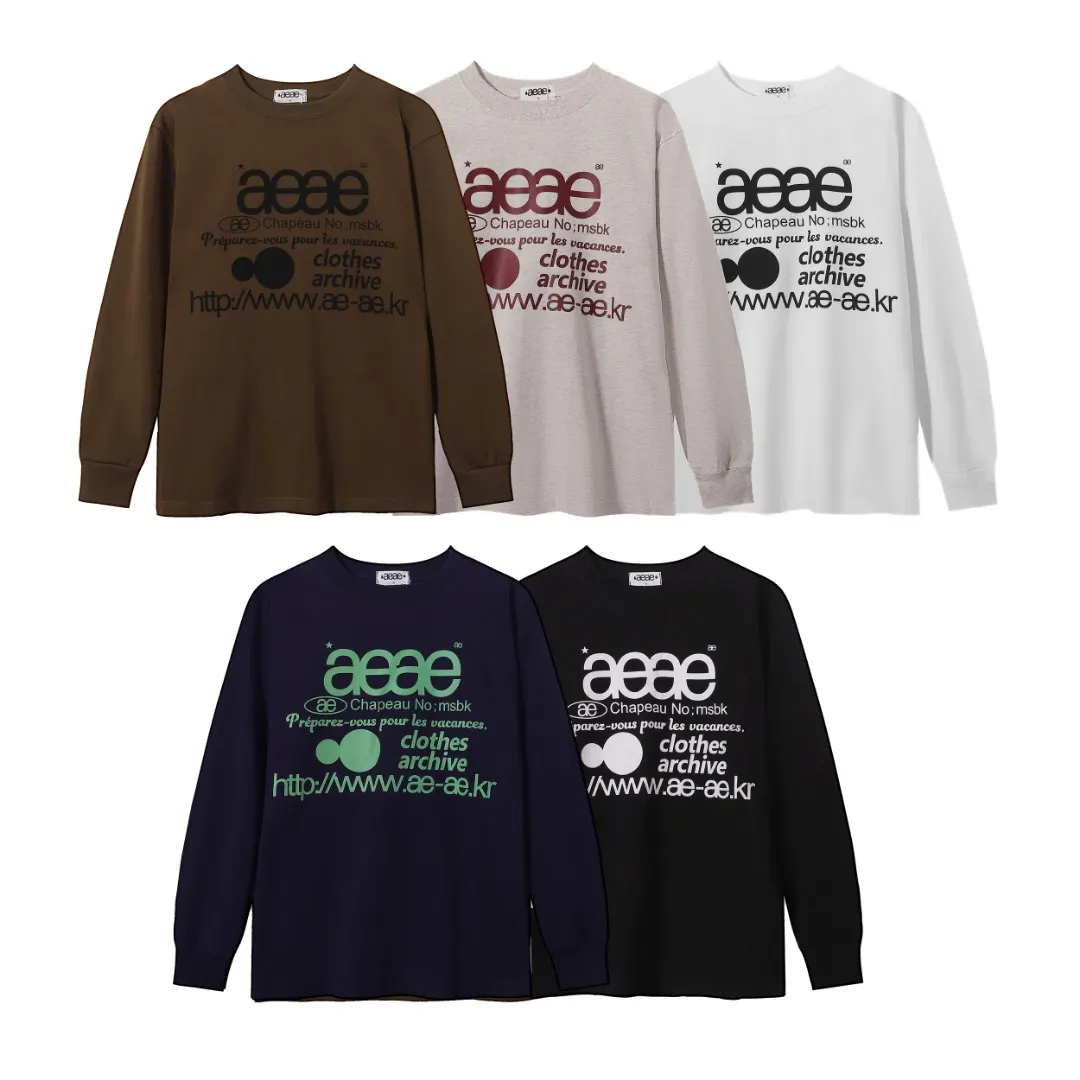 Aeae Logo Print Long-Sleeved T-Shirt D4815594