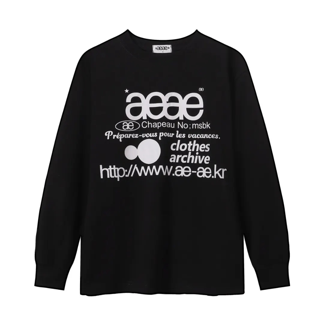Aeae Logo Print Long-Sleeved T-Shirt D4815594 — view 4