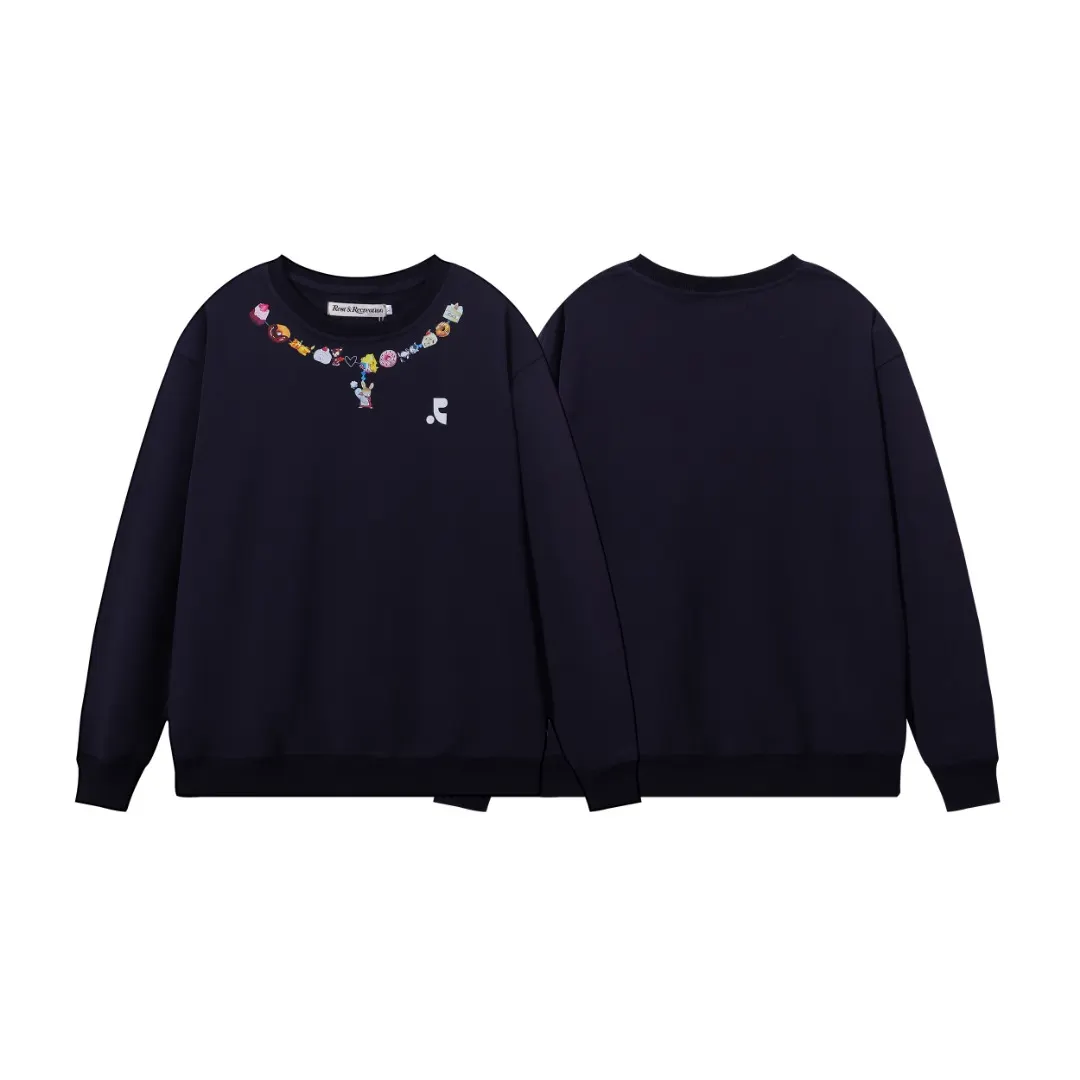 Graphic Print Fleece-Lined Sweatshirt D7815595