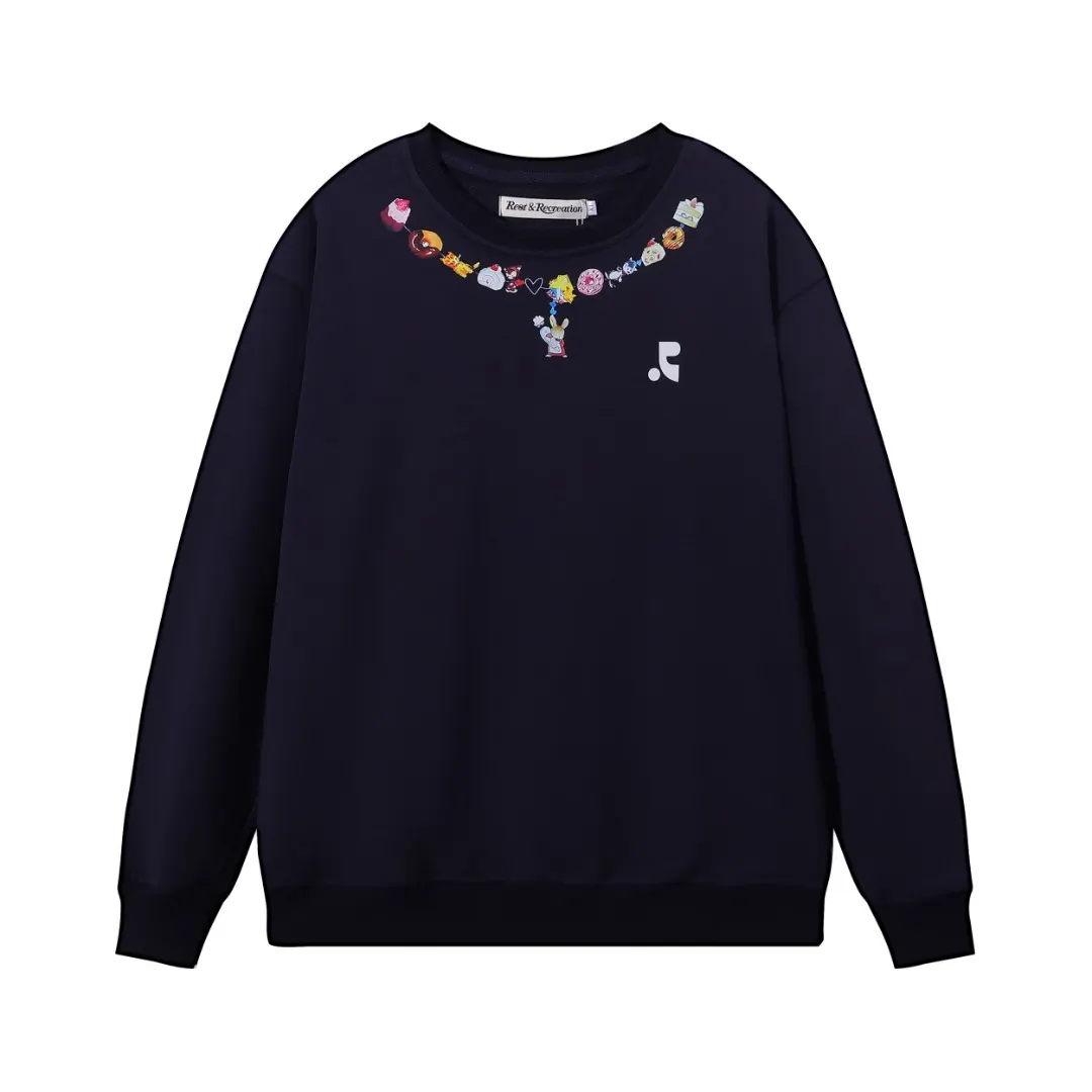 Graphic Print Fleece-Lined Sweatshirt D7815595 — view 2