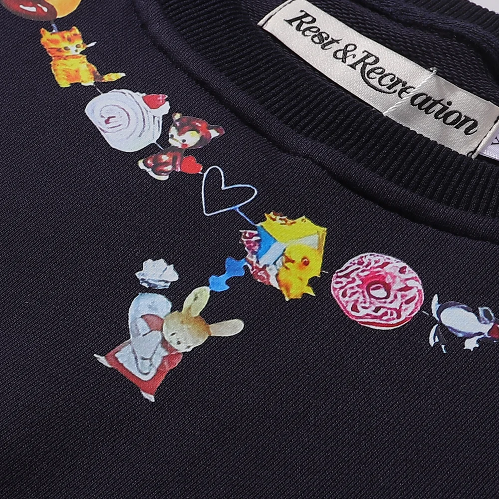 Graphic Print Fleece-Lined Sweatshirt D7815595 — view 5