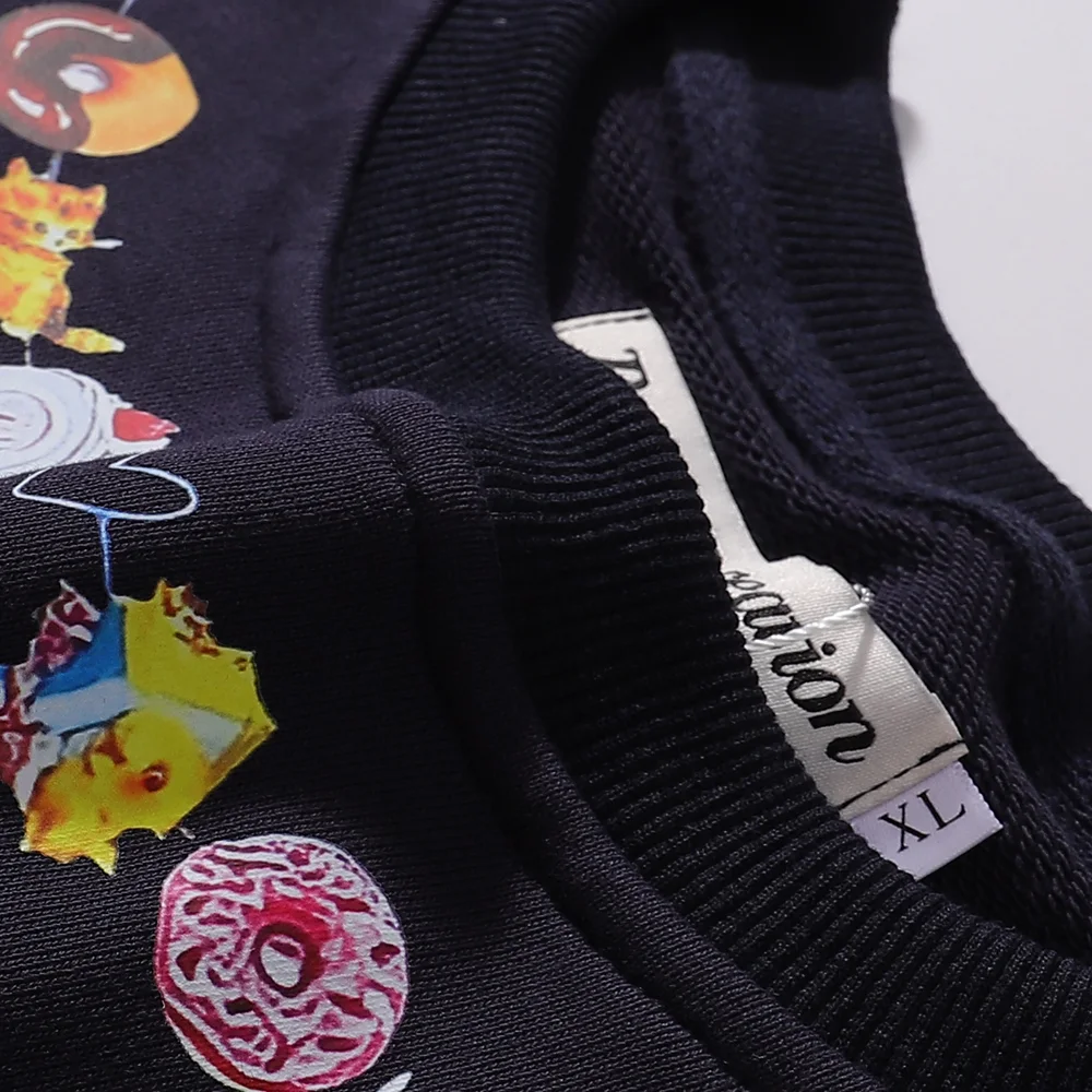 Graphic Print Fleece-Lined Sweatshirt D7815595 — view 7