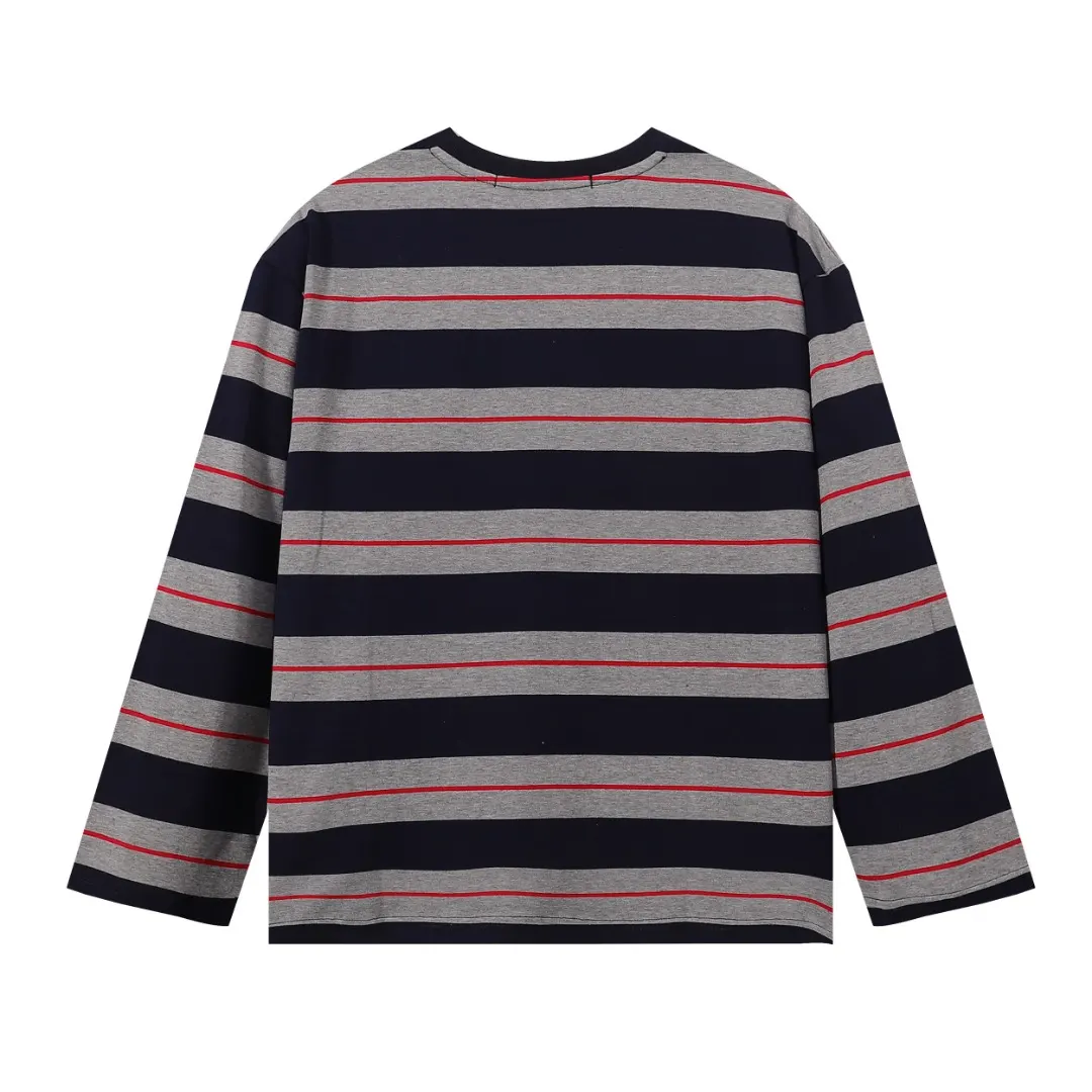 Striped Long-Sleeve Cotton T-Shirt D6815579 — view 2