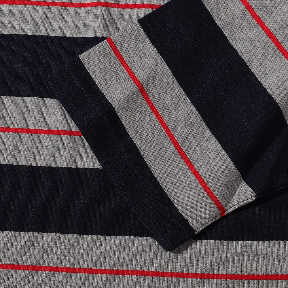 Striped Long-Sleeve Cotton T-Shirt D6815579 — view 7