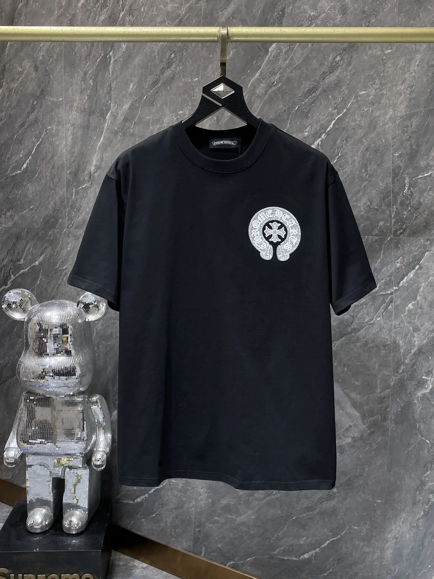 Embroidered Horseshoe Logo Cotton T-Shirt D6015480 — view 4