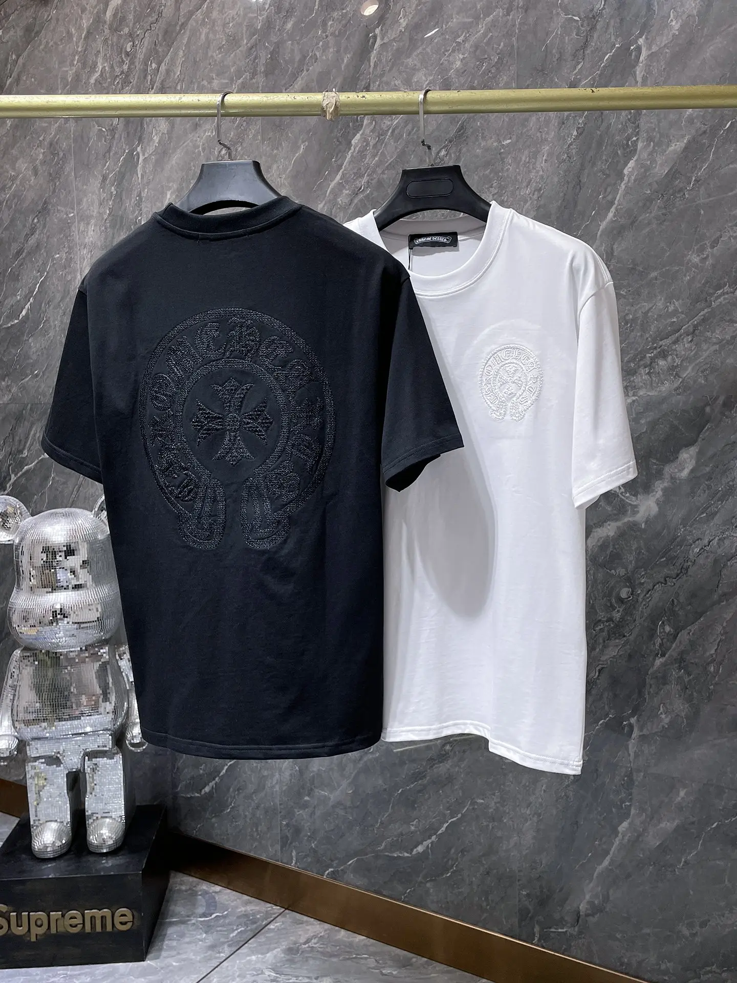 Embroidered Horseshoe Logo Cotton T-Shirt D6515476