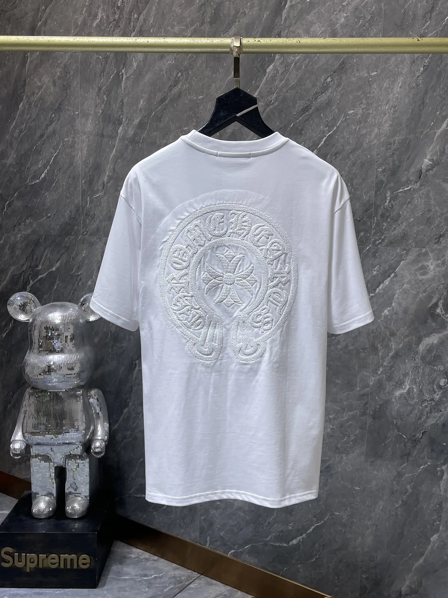 Embroidered Horseshoe Logo Cotton T-Shirt D6515476 — view 3