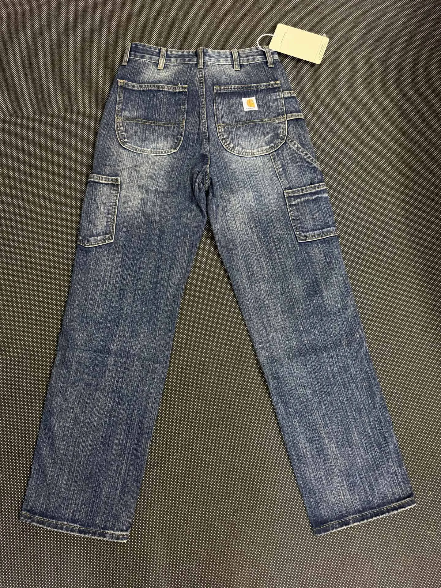 Double-Knee Washed Straight-Leg Jeans D19021834 — view 6