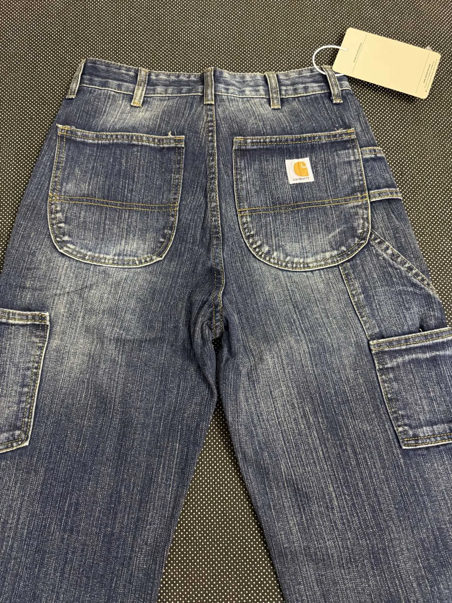 Double-Knee Washed Straight-Leg Jeans D19021834 — view 7