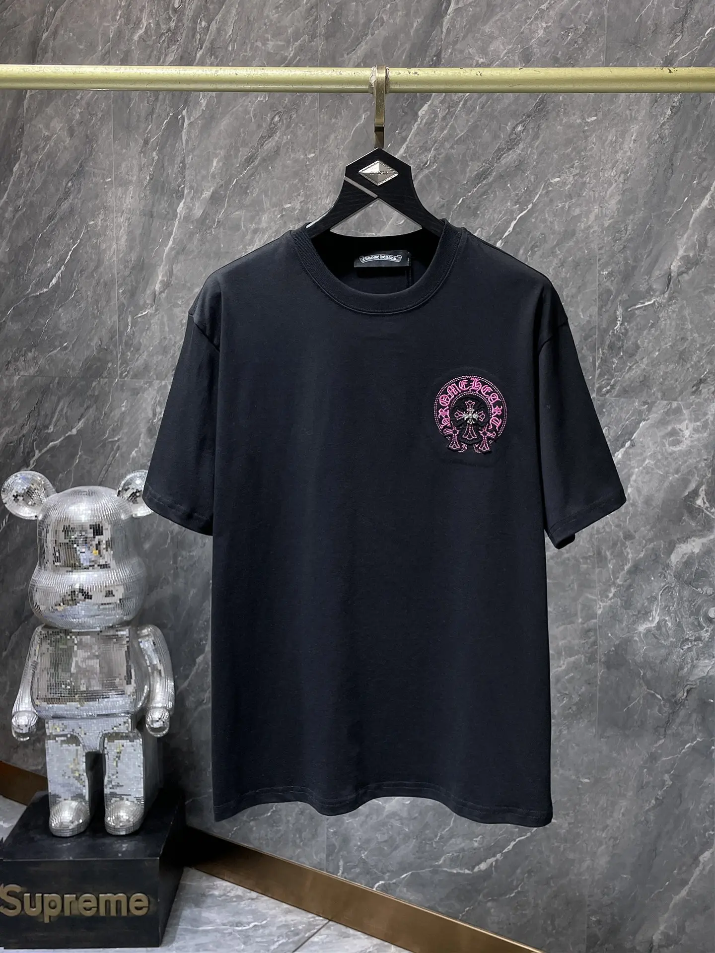 Embroidered Horseshoe Logo Cotton T-Shirt D6015472 — view 2