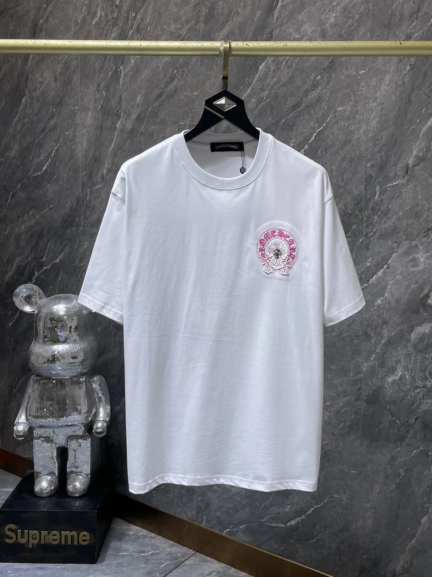 Embroidered Horseshoe Logo Cotton T-Shirt D6015473 — view 2