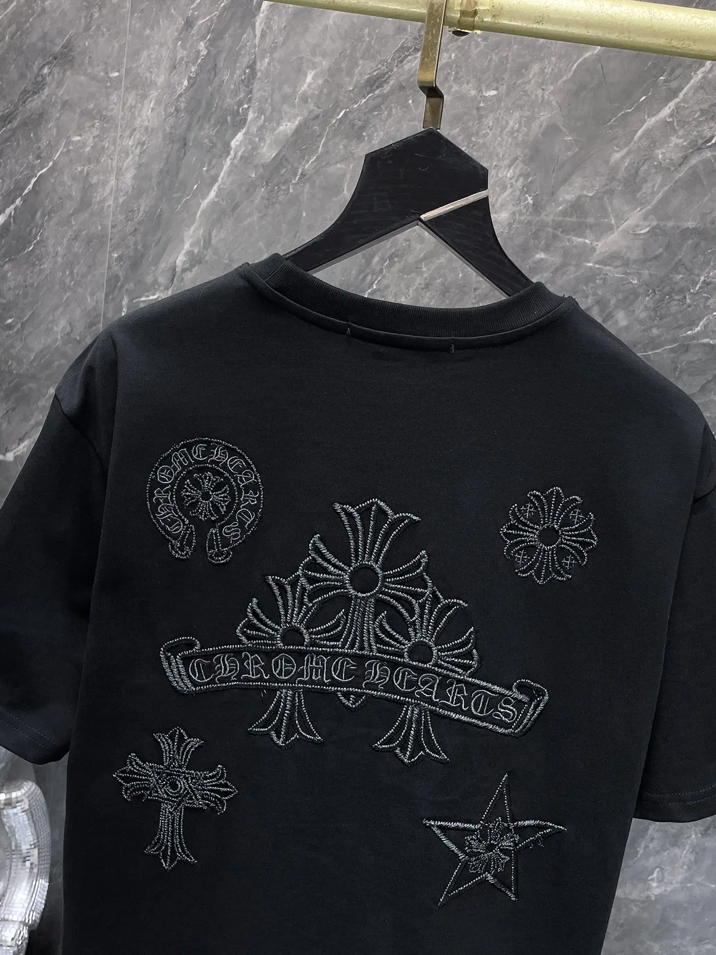 Embroidered Cross Logo Cotton T-Shirt D7015471 — view 6