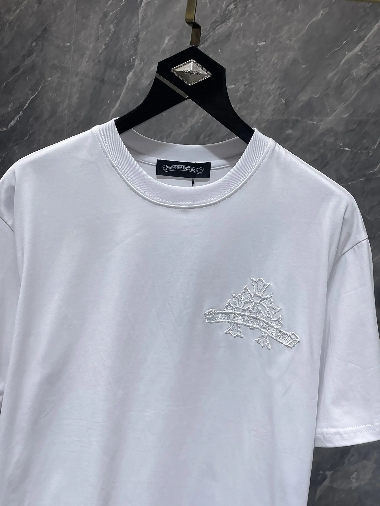 Embroidered Cross Logo Cotton T-Shirt D7015470 — view 4