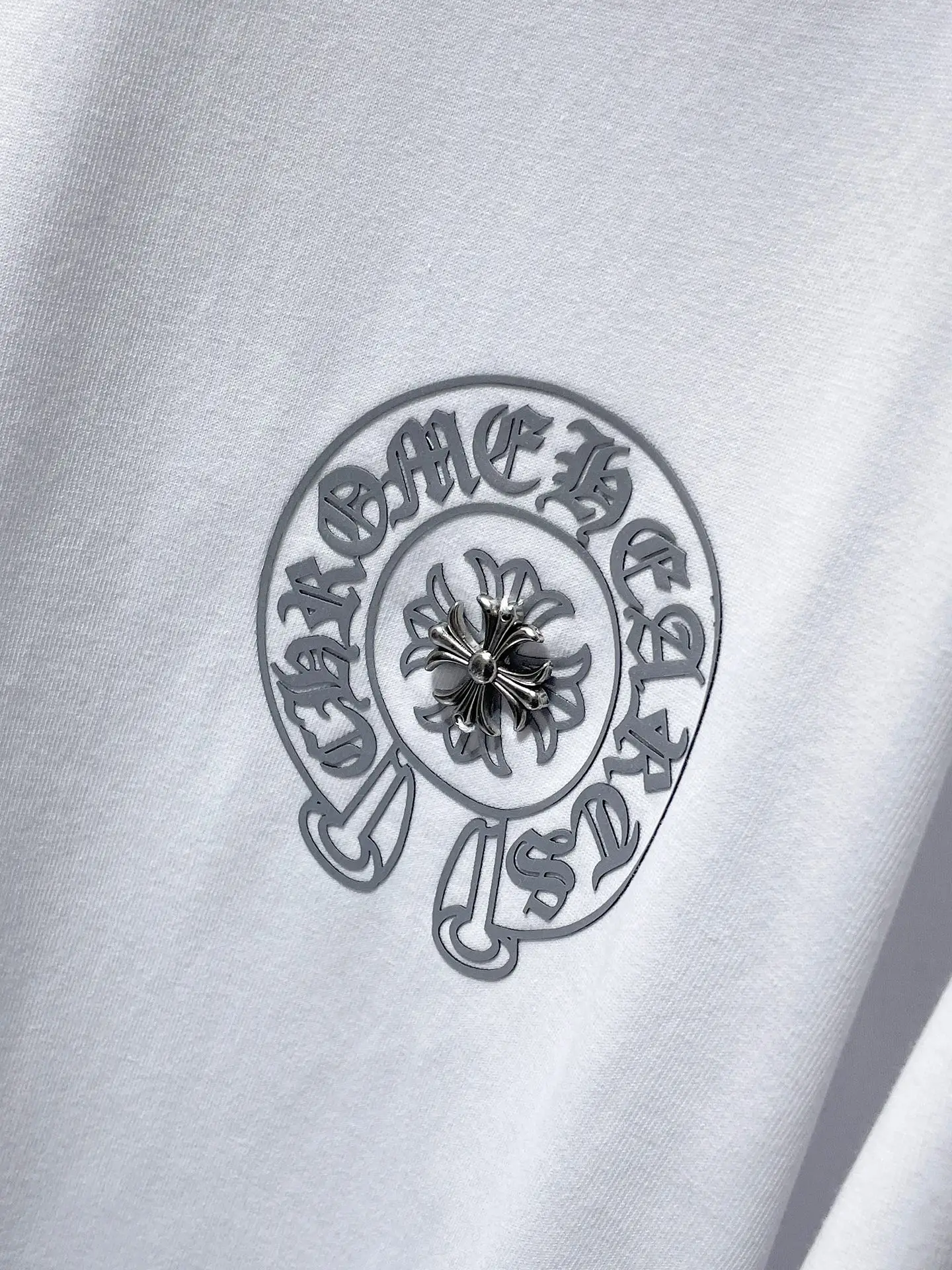 Horseshoe Logo Rhinestone Cotton T-Shirt D12011637 — view 2