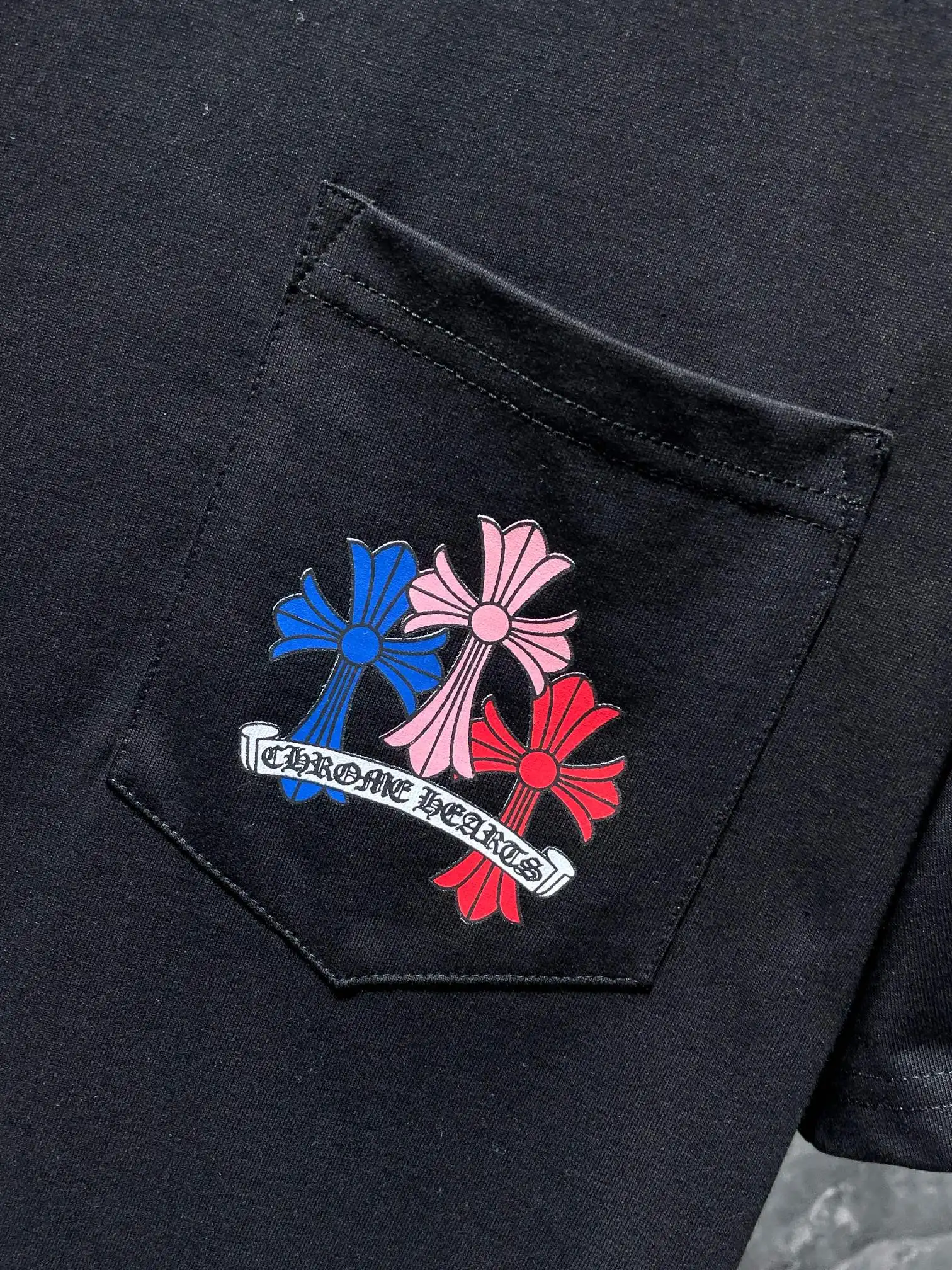 Chrome Hearts Multi-Color Cross Pocket T-Shirt D5515464 — view 3