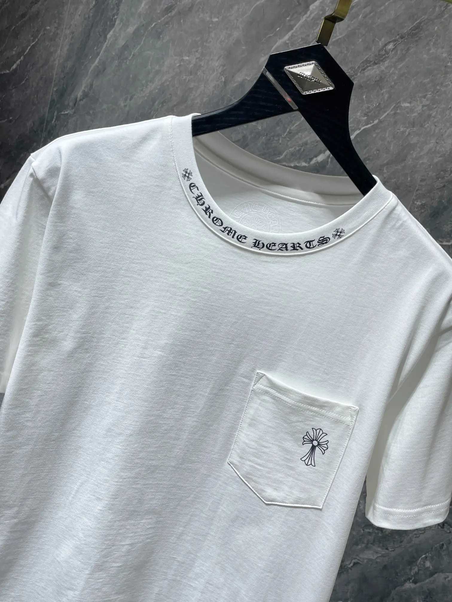 Logo-Intarsia Cotton-Jersey Pocket T-Shirt D5515460 — view 7